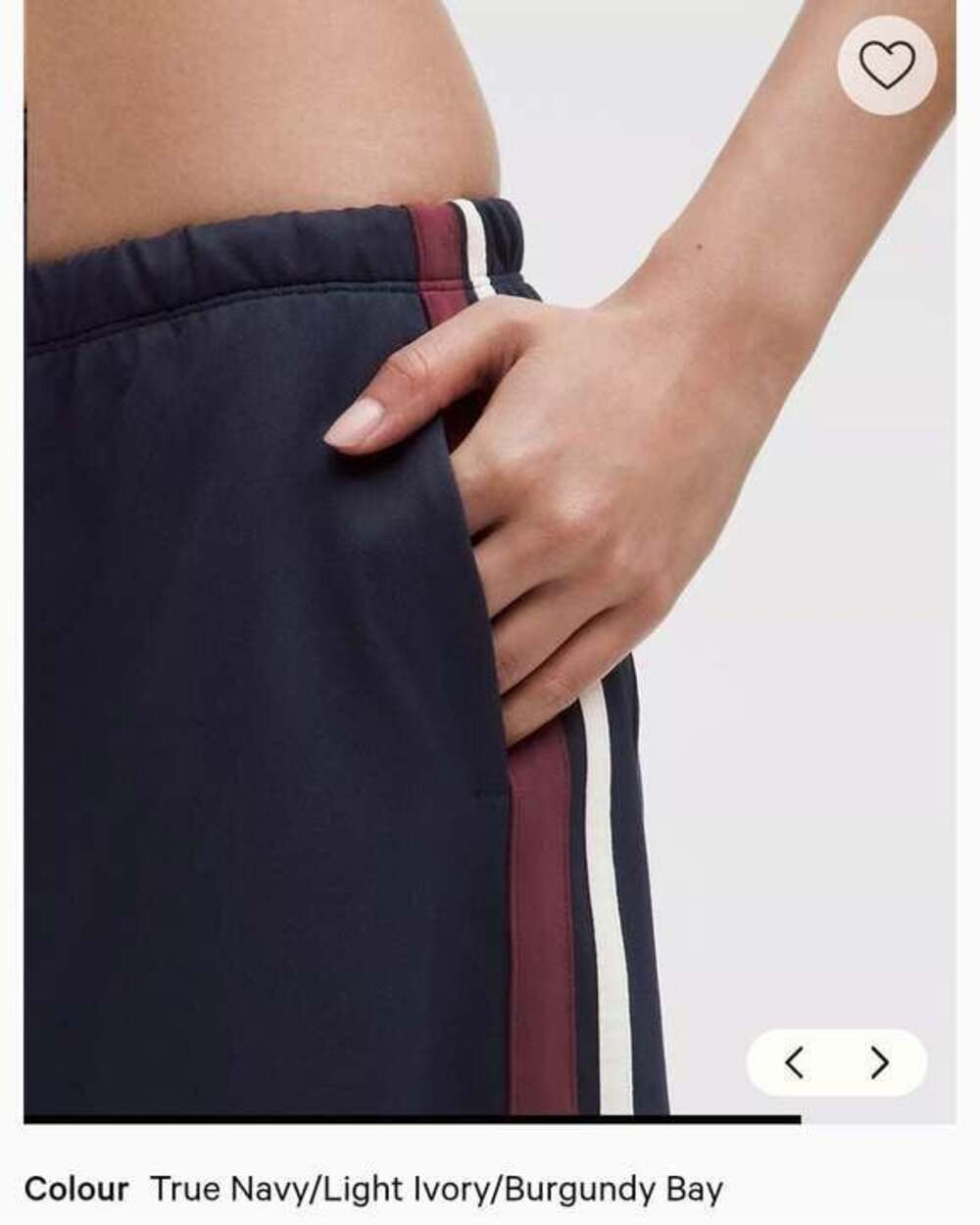 Lululemon Striped Baggy Low-Rise Track Short 9.5" MEDIUM - Picture 5 of 7